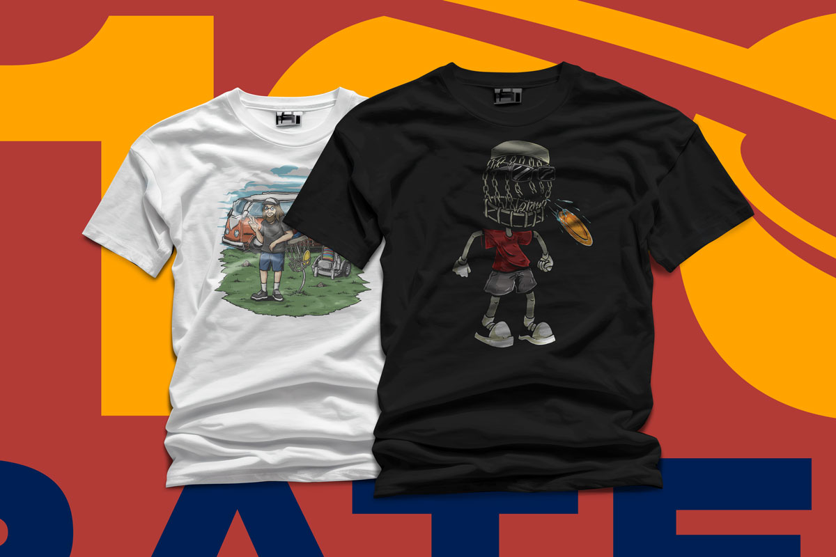 disc golf tshirt spit out